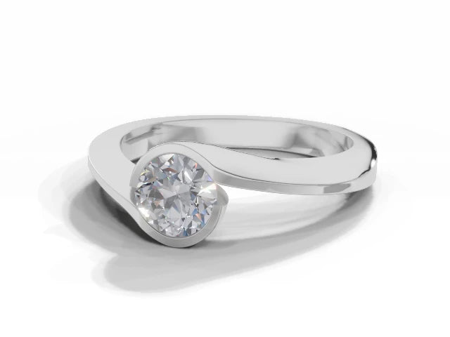 Certified Round Brilliant-Cut Diamond Solitaire Diamond Engagement Ring . Your Choice of Metal & Lab-Grown or Natural Diamond.