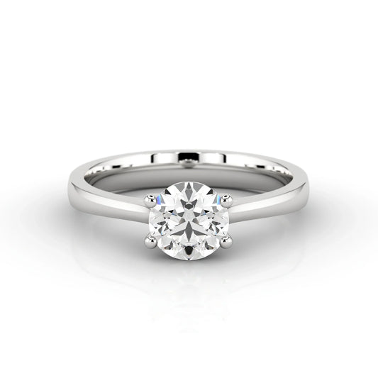 Choose your own diamond – Round Brilliant-Cut Diamond Solitaire Engagement Ring in 100% Recycled Platinum-78601384