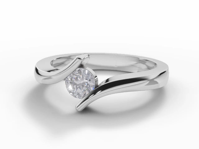 Certified Round Brilliant-Cut Diamond Solitaire Diamond Engagement Ring . Your Choice of Metal & Lab-Grown or Natural Diamond.
