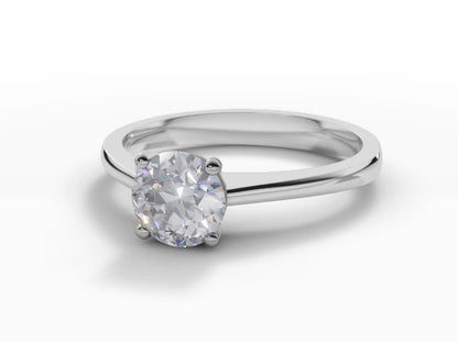 Certified Round Brilliant-Cut Diamond Solitaire Diamond Engagement Ring . Your Choice of Metal & Lab-Grown or Natural Diamond.