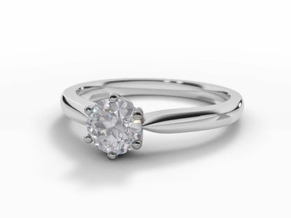 Certified Round Brilliant-Cut Diamond Solitaire Diamond Engagement Ring . Your Choice of Metal & Lab-Grown or Natural Diamond.
