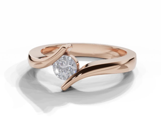 Certified Round Brilliant-Cut Diamond Solitaire Diamond Engagement Ring . Your Choice of Metal & Lab-Grown or Natural Diamond.