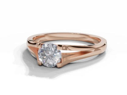 Certified Round Brilliant-Cut Diamond Solitaire Diamond Engagement Ring . Your Choice of Metal & Lab-Grown or Natural Diamond.