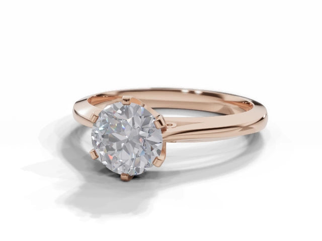 Certified Round Brilliant-Cut Diamond Solitaire Diamond Engagement Ring . Your Choice of Metal & Lab-Grown or Natural Diamond.