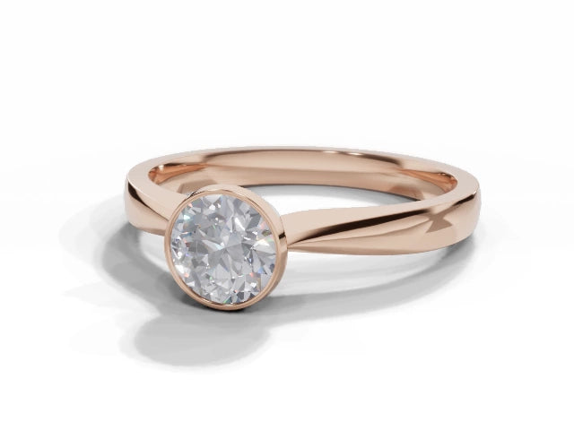 Certified Round Brilliant-Cut Diamond Solitaire Diamond Engagement Ring . Your Choice of Metal & Lab-Grown or Natural Diamond.