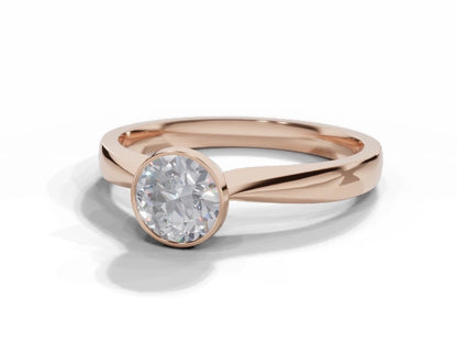Certified Round Brilliant-Cut Diamond Solitaire Diamond Engagement Ring . Your Choice of Metal & Lab-Grown or Natural Diamond.