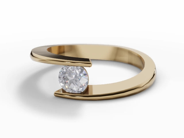 Certified Round Brilliant-Cut Diamond Solitaire Diamond Engagement Ring . Your Choice of Metal & Lab-Grown or Natural Diamond.
