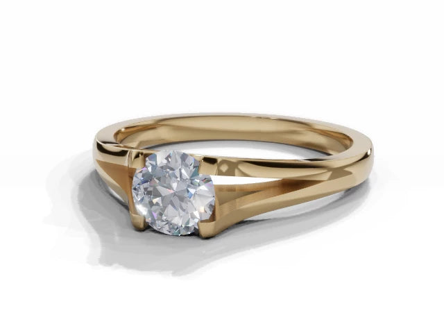 Certified Round Brilliant-Cut Diamond Solitaire Diamond Engagement Ring . Your Choice of Metal & Lab-Grown or Natural Diamond.