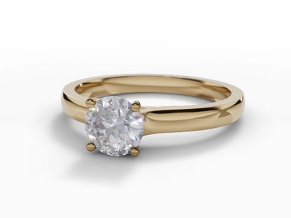 Certified Round Brilliant-Cut Diamond Solitaire Diamond Engagement Ring . Your Choice of Metal & Lab-Grown or Natural Diamond.