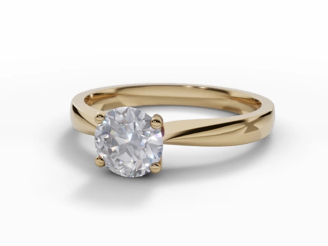 Certified Round Brilliant-Cut Diamond Solitaire Diamond Engagement Ring . Your Choice of Metal & Lab-Grown or Natural Diamond.