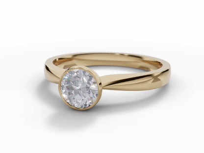 Certified Round Brilliant-Cut Diamond Solitaire Diamond Engagement Ring . Your Choice of Metal & Lab-Grown or Natural Diamond.